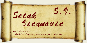 Selak Vicanović vizit kartica